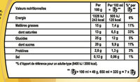 Viennetta Dessert Glacé Parfum Vanille Cacao Craquant 7 parts 650ml - Nutrition facts - fr