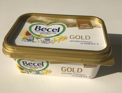 Gold mit feinem Buttergeschmack Mit Sonnenblumen-, Raps- und Leinöl Margarine 80% - Product - de