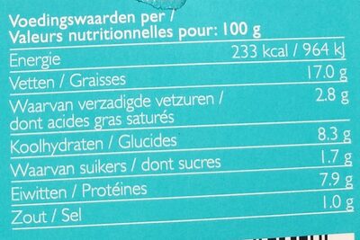 Hummus + - Nutrition facts - fr