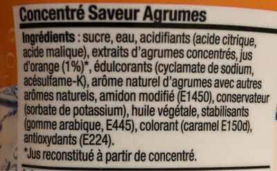 Concentré saveur agrumes - Nutrition facts - fr