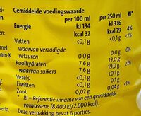 Frisdrank met sinaasappel - Nutrition facts - nl