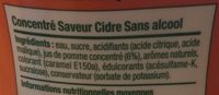 Concentré Saveur Cidre - Ingredients - fr