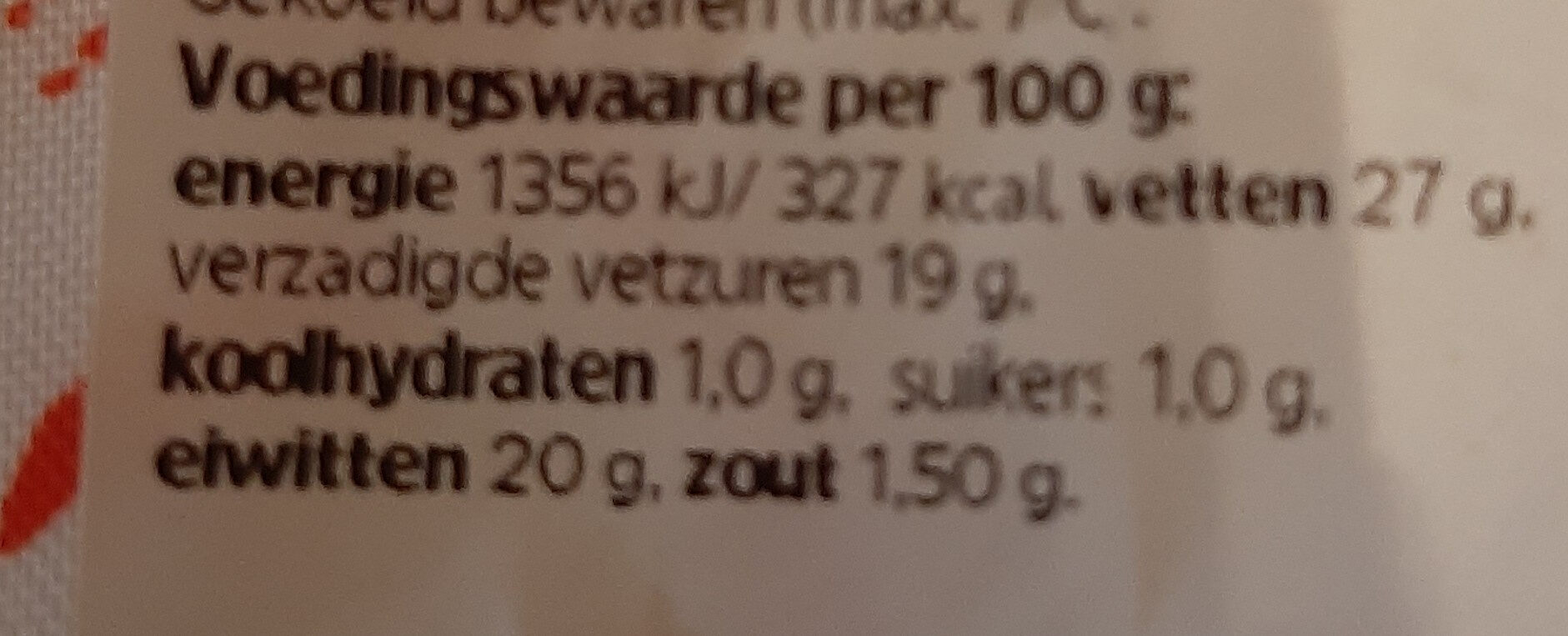 marcaire kaas ah - Nutrition facts - nl