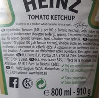 Tomato Ketchup - Ingredients - fr