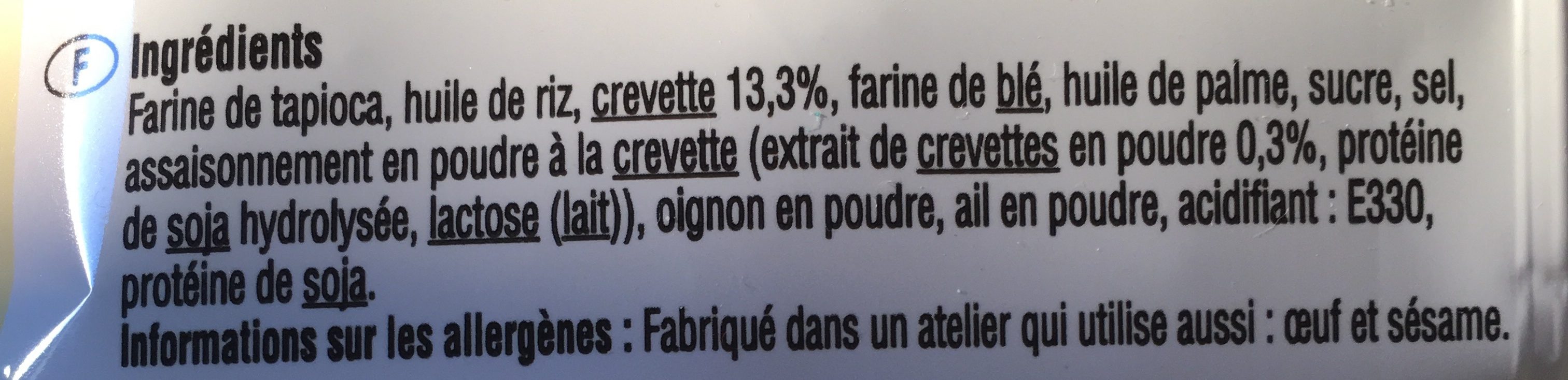 Chips de crevettes - Ingredients - fr