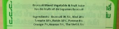 Tipco          Broccoli & mixed fruit  juice - Ingredients