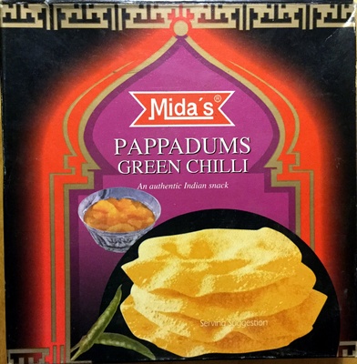 Papadums Green Chili - Product - fr