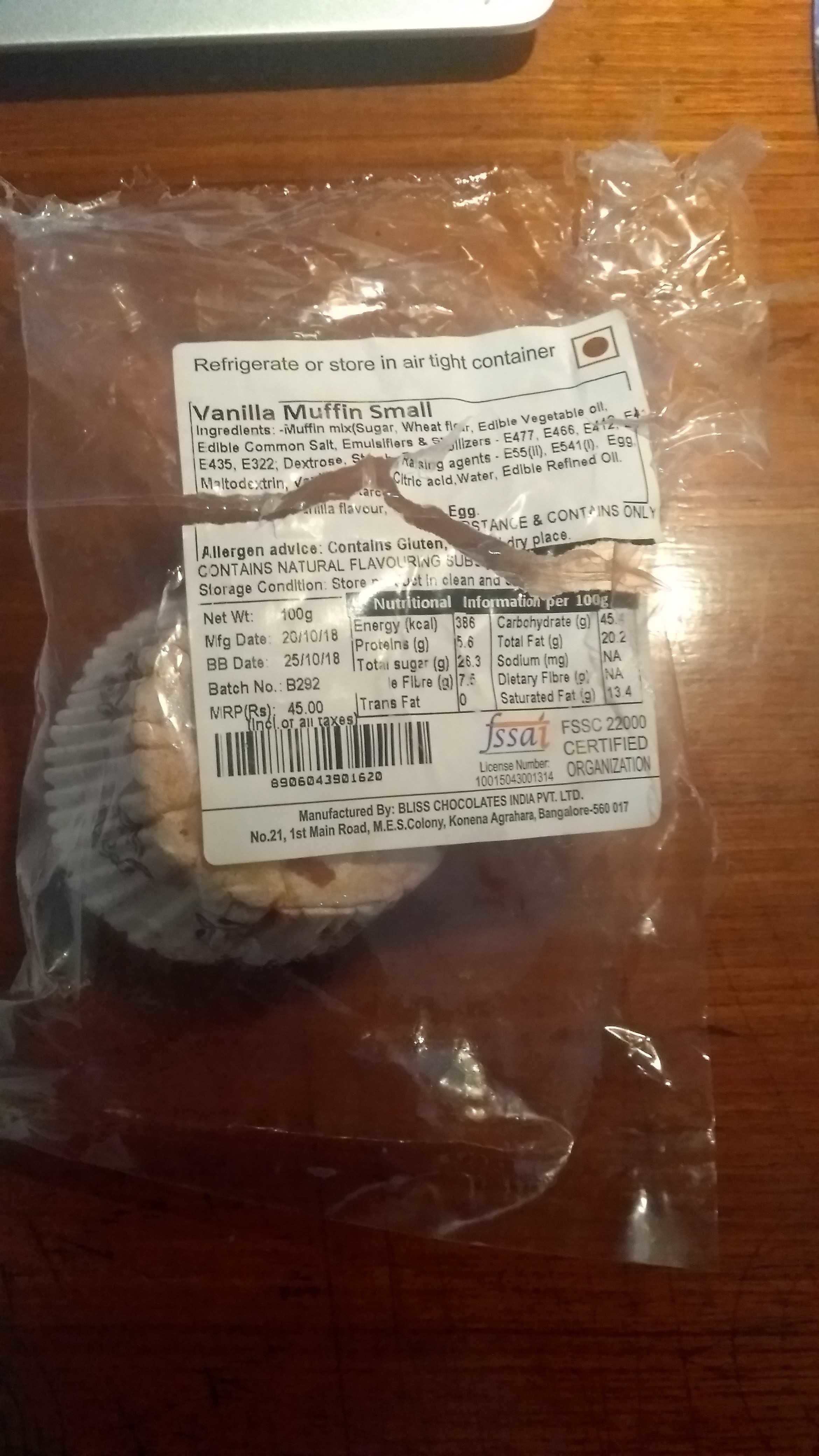 Vanilla Muffin Small - Product - en