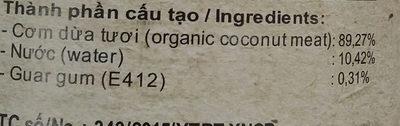 coconut cream - Ingredients - en