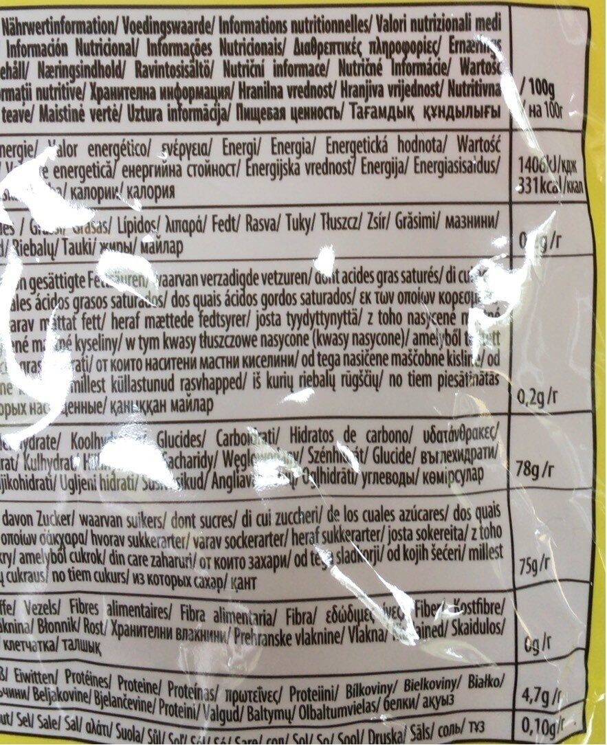 Gummy fast food mix - Nutrition facts - fr
