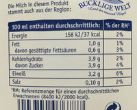 Buttermilch - Nutrition facts - de
