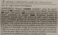 Crunchy chocolat - Ingredients - fr