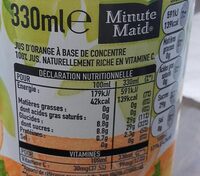 Minute Maid Orange - Nutrition facts - fr