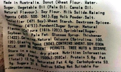 Iced donuts - Ingredients - en