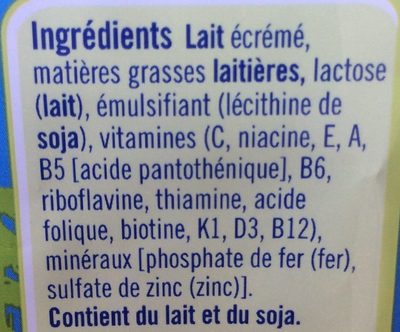Fortified full cream milk powder - Ingredients - fr