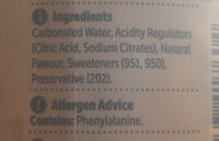 Lemonade Zero Sugar - Ingredients - en