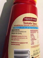 MasterFoods Reduced Salt Tomato Sauce - Ingredients - en