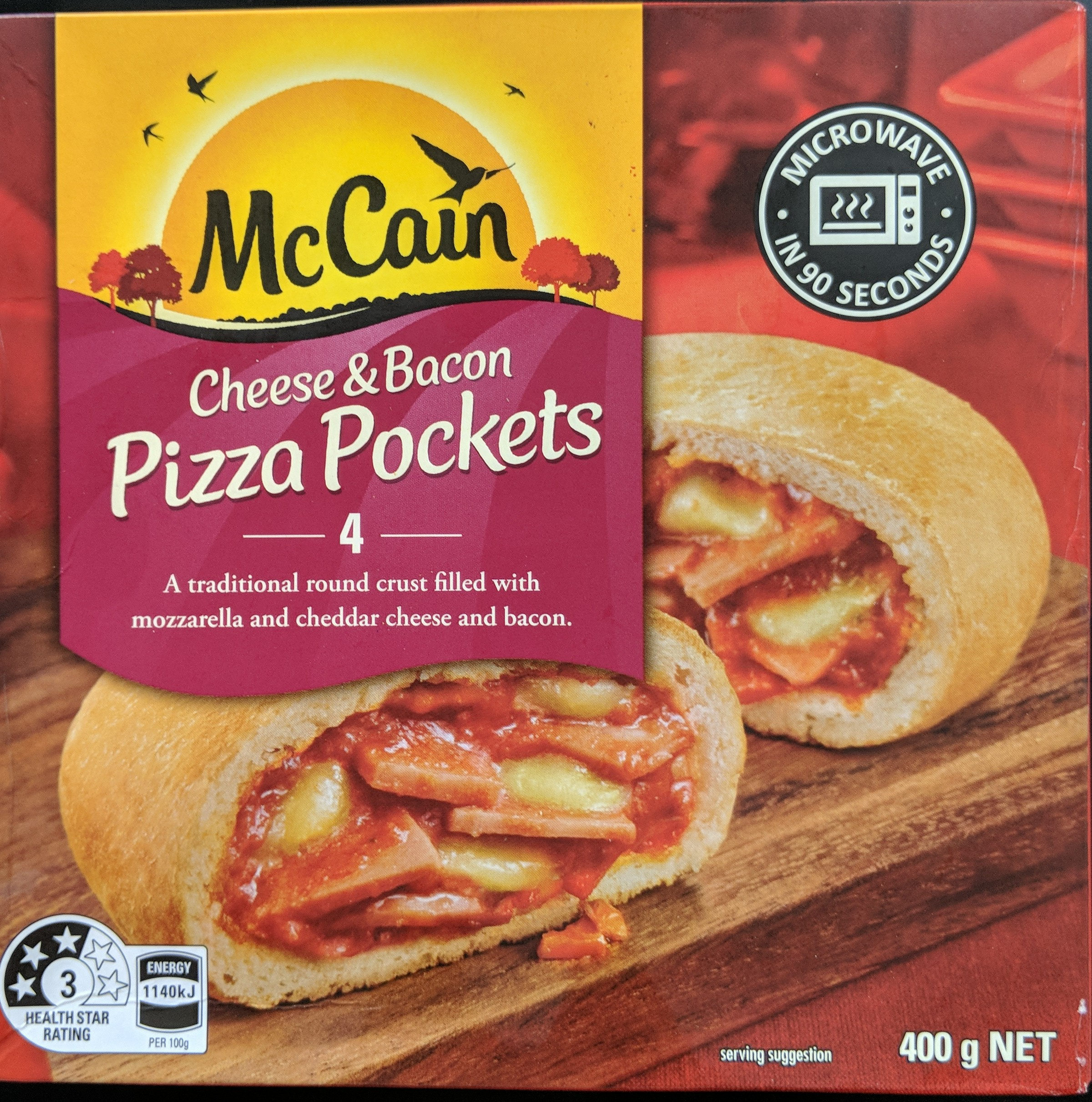 Cheese & Bacon Pizza Pockets - Product - en