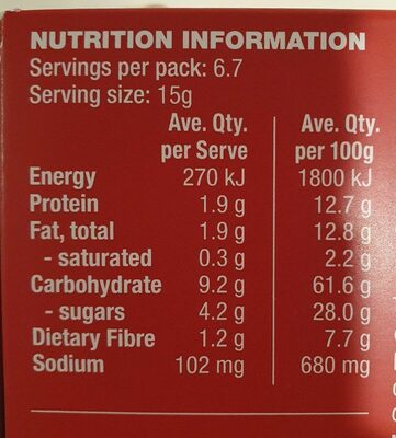 Raisin & Pumpkin Seed Artisan Crackers - Nutrition facts - en