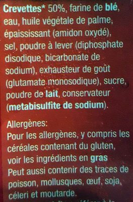 Tempura Crevettes - Ingredients - fr