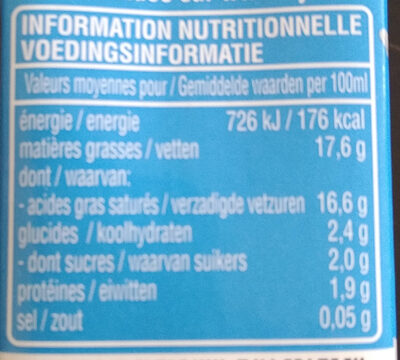 Lait de Coco 200 ml - Nutrition facts - fr