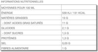 Crème de coco allégée - Nutrition facts - fr