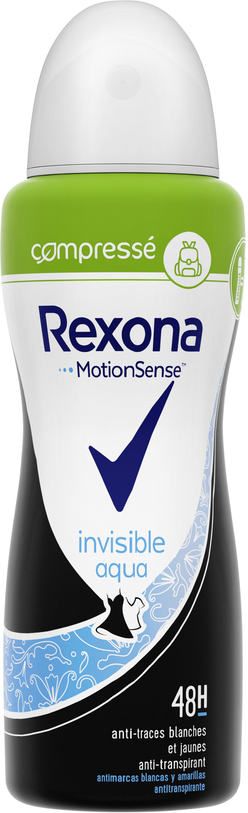 Rexona Déodorant Femme Spray Antibactérien Invisible Aqua 100ml - Product - fr